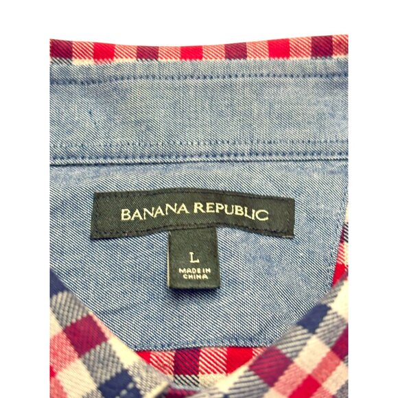 Retro J Crew Gingham‎ Check Cotton  LS Button Down Mid Weight Shirt - Picture 2 of 8